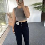 BEL BİLEK ETİKET DETAY FERMUARLI MODAL EŞOFMAN - LACİVERT