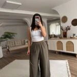 BEL BİLEK LASTİK TENSEL ŞALVAR PANTOLON - HAKİ