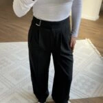 BEL BRİT AKSESUAR VİSKON PALAZZO PANTOLON - SİYAH