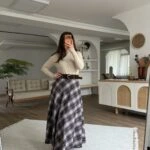 BEL KEMERLİ ASTARLI EKOSE ETEK - KAHVE SİYAH