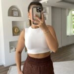 BEL LASTİK BÜRÜMCÜK CEPLİ BOL PAÇA PANTOLON - KAHVE