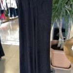 BEL LASTİK BÜRÜMCÜK CEPLİ BOL PAÇA PANTOLON - SİYAH