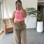 BEL LASTİK CEPLİ RAHAT PAMUK PANTOLON - HAKİ