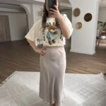 BEL LASTİK SATEN VEREV VİSKON ETEK - TAŞ