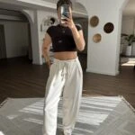 BEL PAÇA PİLE KEMİK DÜĞME CEPLİ VİSKON KETEN PANTOLON - NATUREL