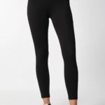 BELİ RENKLİ LASTİKLİ TAYT - SİYAH