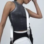 BENETTON NANO ÇAPRAZ ÇANTA - BEYAZ-A.GRİ