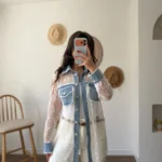 JEAN DETAY ÇİFT CEP GÜPÜR GÖMLEK - BEYAZ