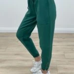 BİLEK LASTİK VE FERMUARLI PANTOLON - YEŞİL