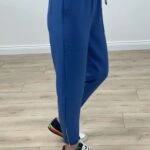 BİLEK LASTİK VE FERMUARLI PANTOLON - İNDİGO