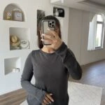 BİSİKLET YAKA İNCE VİSKON TRİKO - FÜME