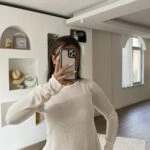 BİSİKLET YAKA İNCE VİSKON TRİKO - KREM