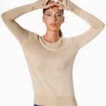 BİSİKLET YAKA KOL DÜĞMELİ TRİKO - BEJ