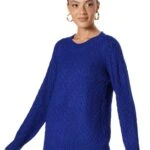 BİSİKLET YAKA REGLAN KOL V DOKUMA VİSKON KAZAK - SAKS