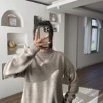 BİSİKLET YAKA SALAŞ KAZAK - BEJ