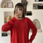 BİSİKLET YAKA SİMLİ BASİC İNCE VİSKON KAZAK - KIRMIZI