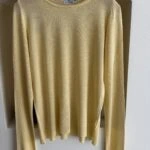 BİSİKLET YAKA VİSKON İNCE TRİKO - SARI