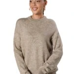 BİSİKLET YAKA VİSKON KAZAK - CAMEL