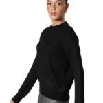 BİSİKLET YAKA VİSKON KAZAK - SİYAH