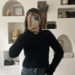 BİSİKLET YAKA YUMUŞAK DOKU PARLAK TRİKO KAZAK - SİYAH