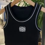 BİYE DETAY DESEN NAKIŞ PAMUK CROP ATLET - SİYAH