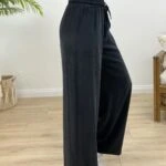 BOL KESİM PANTOLON - SİYAH