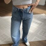 BORU PAÇA YIKAMALI RAHAT JEAN - MAVİ