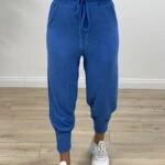 BÜRÜMCÜK BİLEK DİKİŞLİ RAHAT PANTOLON - İNDİGO