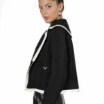 CEBİ TOKALI KENAR ŞERİTLİ KISA CEKET - SİYAH