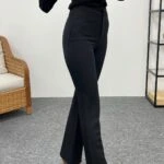 CEP FERMUAR DETAY KUMAŞ PANTOLON - SİYAH