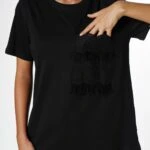 CEP GÜPÜR PAMUK TİŞÖRT - SİYAH