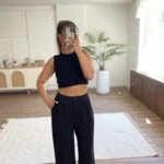 CEPLİ ÇİFT PİLE LİKRALI RAHAT PANTOLON - SİYAH