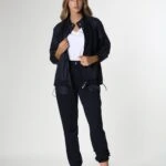 ÇİFT CEP SWEAT CEKET - LACİVERT