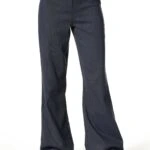 ÇİFT KEMER BOL PAÇA KALIN PANTOLON - LACİVERT