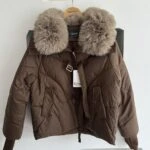 ÇIKABİLİR KÜRK YAKA BRİT DETAY CEPLİ ŞİŞME MONT - KAHVE