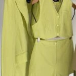 ÇITÇITLI CROP PAMUK YELEK - LİMON