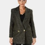 ÇİZGİ SİM DETAY CEKET - SİYAH