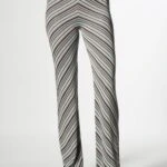 ÇİZGİLİ TRİKO PANTOLON - MİNT YEŞİLİ