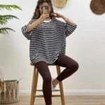 ÇİZGİLİ TİŞÖRT - LACİVERT