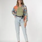 ÇOK RENKLİ SATEN GÖMLEK - RENKLİ COLOR-12