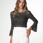 DELİKLİ SİMLİ TRİKO - ANTRASİT