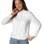 DİK YAKA BAĞCIKLI SWEAT - EKRU