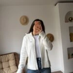 DİK YAKA FERMUARLI YÜN KARIŞIM SAKAL HIRKA - EKRU