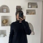 DİK YAKA İNCE DOKUMA PAMUK KARIŞIM KAZAK - LACİVERT