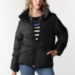 DİK YAKA ŞİŞME MONT - SİYAH