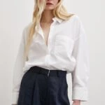 DOKULU PAMUK SALAŞ GÖMLEK - BEYAZ