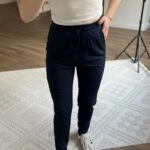 DUBLE PAÇA BEL LASTİK CEPLİ VİSKON EŞOFMAN - LACİVERT