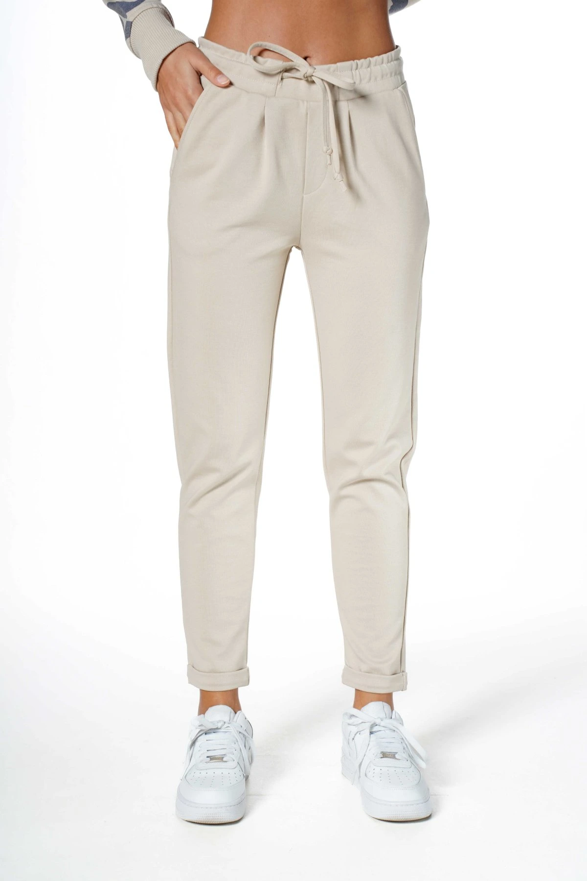 DUBLE PAÇA BEL LASTİK VİSKON EŞOFMAN - TAŞ - Görsel 1