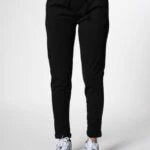 DUBLE PAÇA BELİ LASTİKLİ VİSKON EŞOFMAN - SİYAH