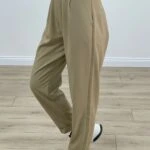 DUBLE PAÇA CEPLİ PANTOLON - BEJ